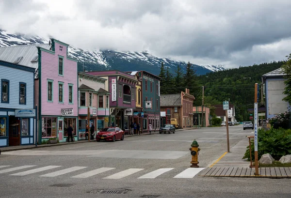 Skagway June 2022 Small Stores Restaurants Small Alaskan Town Skagway — Photo