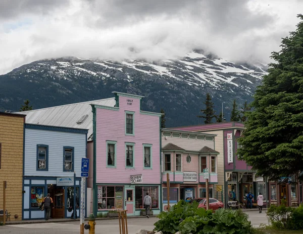 Skagway June 2022 Small Stores Restaurants Small Alaskan Town Skagway — Stock Photo, Image