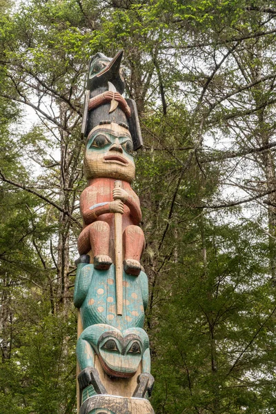 Sitka June 2022 Totem Poles Displayed Sitka National Historical Park — 스톡 사진