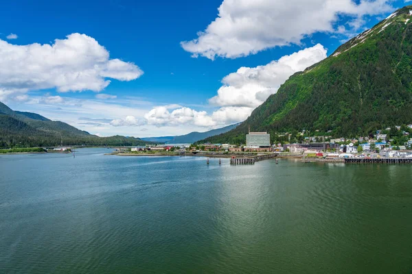 Kilátás Kikötőre Juneau Alaszkában Víz Kikötő — Stock Fotó