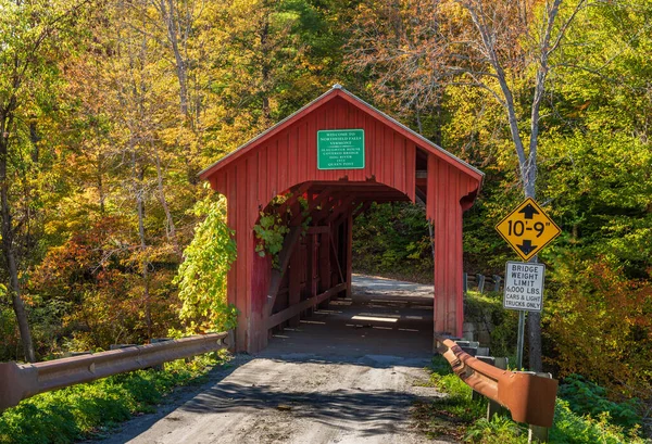 Entrada Puente Cubierto Slaughter House Northfield Falls Vermont —  Fotos de Stock