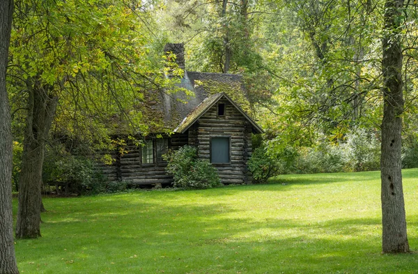 Log Cabin Originally Built Children Playhouse Gardens Fort Ticonderoga — Stock Photo, Image