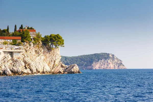 Sveti Stefan, pequeño islote y resort en Montenegro. — Foto de Stock