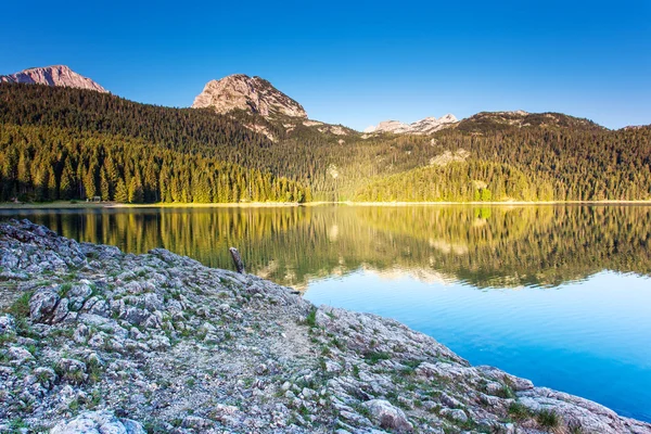 Lago negro no Parque Nacional de Durmitor — Fotografia de Stock