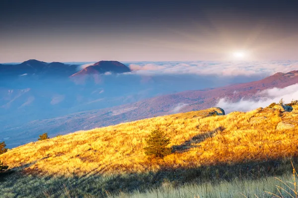 Mattina montagne paesaggio — Foto Stock