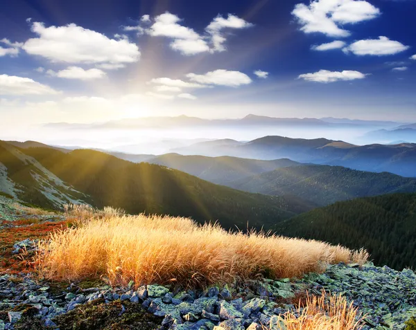 Sunset in the mountains — Stock Photo, Image