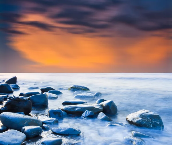 Solnedgång över havet — Stockfoto