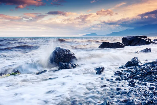 Solnedgång över havet — Stockfoto