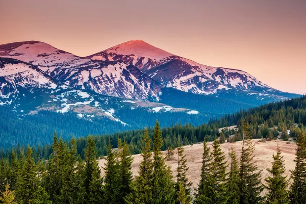 Morgon bergslandskap — Stockfoto