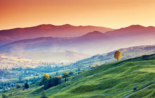 Manhã paisagem montesa — Fotografia de Stock