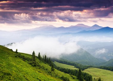 Görünüm kırsal Alpin peyzaj