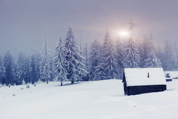 Fantastico paesaggio invernale. — Foto Stock
