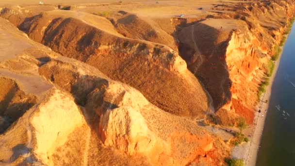 Ihmeellinen Topografia Luoma Maaperän Eroosio Stanislav Grand Canyon Kuvattu Drone — kuvapankkivideo