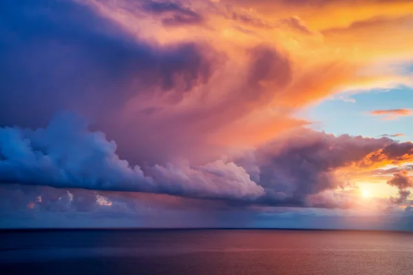 Fantastisch Uitzicht Donkere Bewolkte Lucht Dramatische Pittoreske Ochtendscène Locatie Cape — Stockfoto