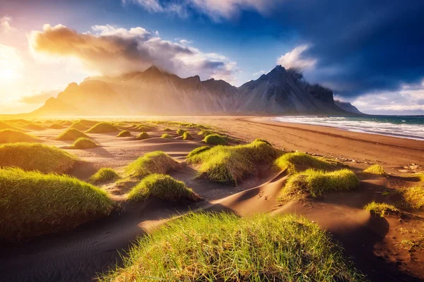 Schöne Aussicht Auf Die Gelben Hügel Die Sonnenlicht Leuchten Majestätische — Stockfoto