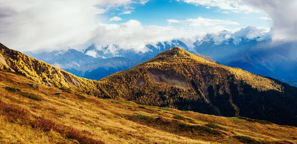 Fantastic Views Magical Place Foot Ushba Picturesque Scene Location Famous — Stock Photo, Image