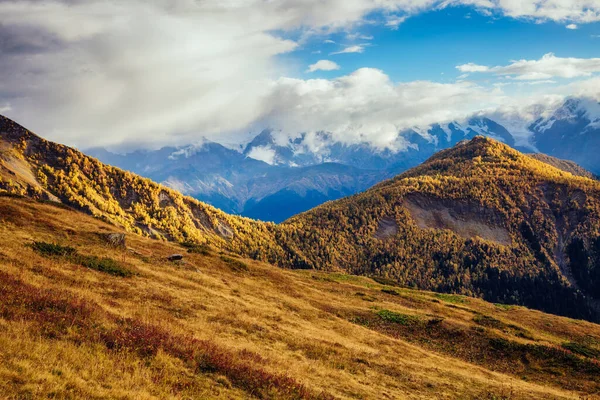 Fantastic Views Magical Place Foot Ushba Picturesque Scene Location Famous — Stock Photo, Image