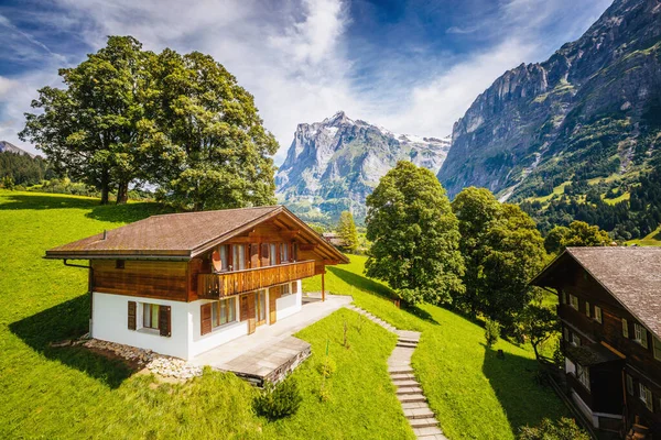 Eiger Köyü Nün Manzarası Çok Etkileyici Resimli Muhteşem Bir Sahne — Stok fotoğraf