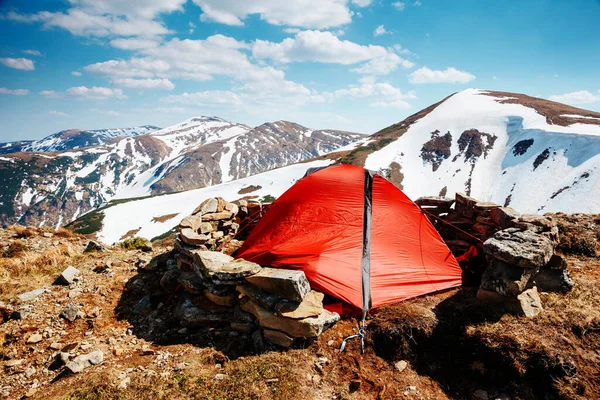 Fantástico Día Soleado Está Paisaje Alta Montaña Escena Matutina Dramática —  Fotos de Stock