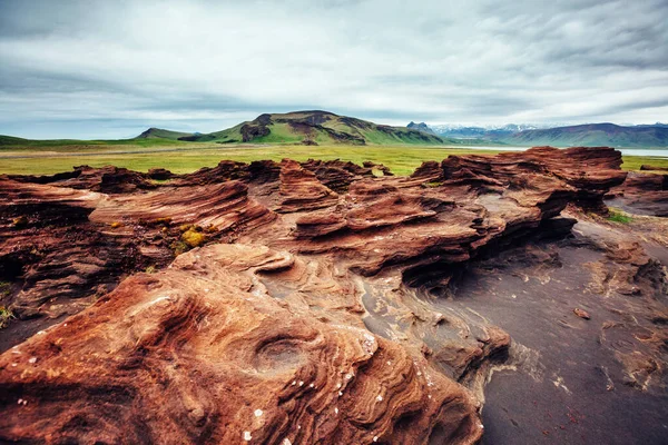 Pedras Arenosas Com Magma Formado Por Ventos Atracção Turística Popular — Fotografia de Stock