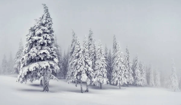 Maestoso Paesaggio Invernale Drammatica Scena Invernale Ubicazione Carpazi Ucraina Europa — Foto Stock