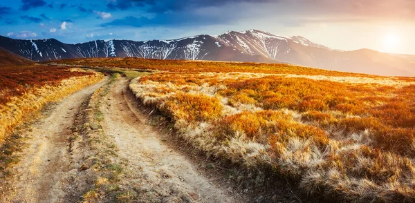 Grande Vista Della Gamma Magica Incandescente Dalla Luce Del Sole — Foto Stock