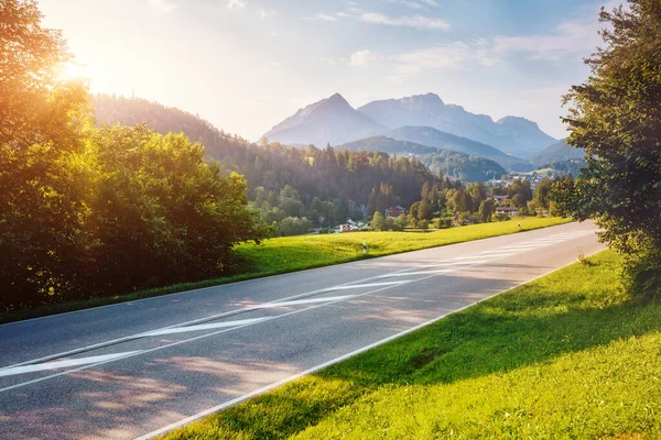 Scenic Surroundings Konigsee Lake Wonderful Day Gorgeous Scene Outdoor Activity — Stock Photo, Image