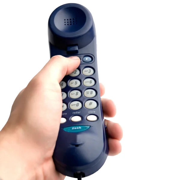 Telefoon in een hand. — Stockfoto