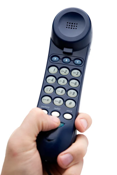 Telefoon in een hand. — Stockfoto