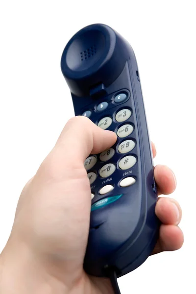 Telefon egy kézzel. — Stock Fotó