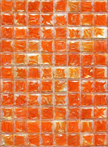 Glass orange colour tiles. — Stock Photo, Image