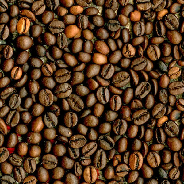 Grains de café fond gros plan. — Photo