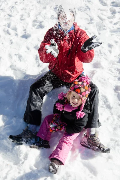 Divertimento neve — Foto Stock