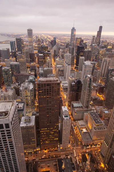 Chicago panoramę miasta z wieży hancock — Zdjęcie stockowe