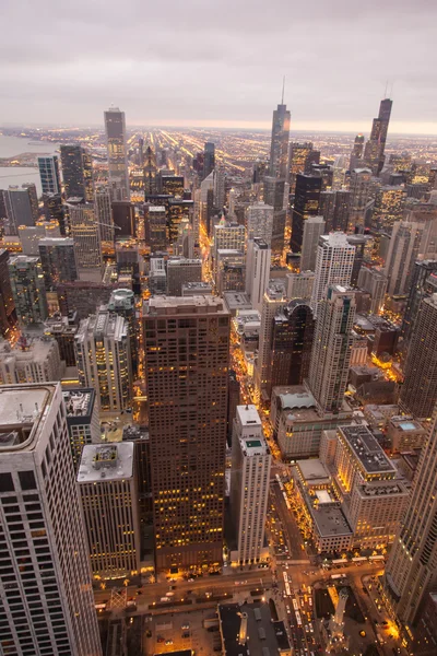 Skyline van Chicago van de hancock tower Rechtenvrije Stockafbeeldingen
