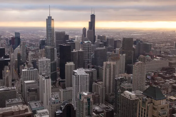 Chicago skyline from the hancock tower — Stock Photo, Image