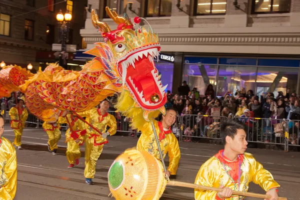 Desfile de Año Nuevo Chino en Chinatown — Foto de Stock