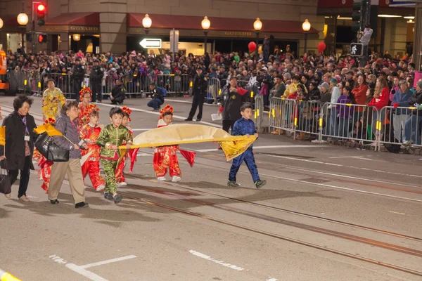 Китайский новогодний парад в Китайском квартале — стоковое фото