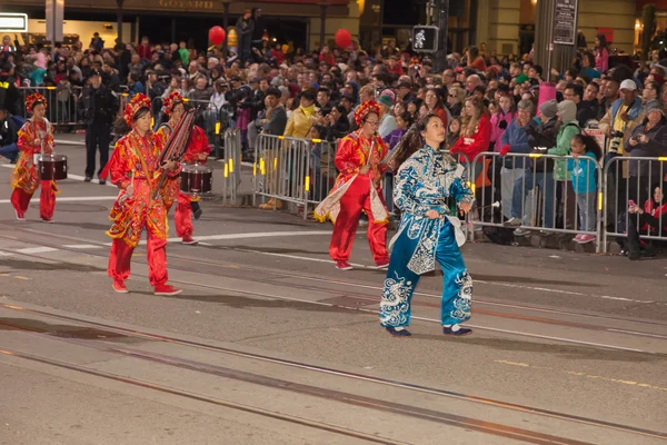 Chiński Nowy rok parada w chinatown — Zdjęcie stockowe