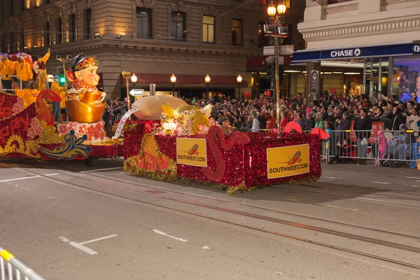 Chiński Nowy rok parada w chinatown — Zdjęcie stockowe