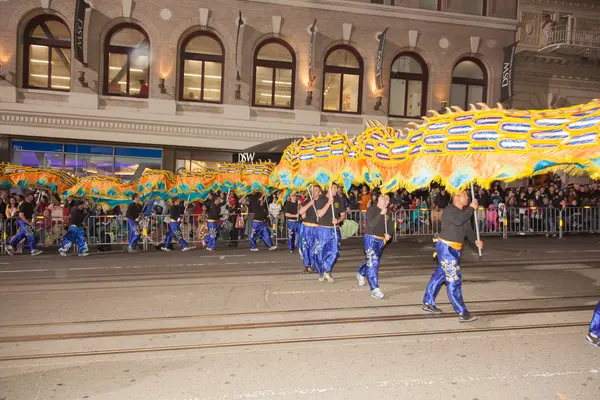 Chiński Nowy rok parada w chinatown — Zdjęcie stockowe