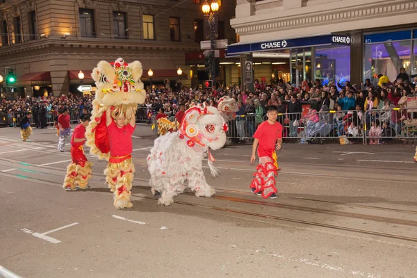 Chiński Nowy rok parada w chinatown — Zdjęcie stockowe