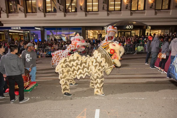 Čínský Nový rok parade v čínské čtvrti — Stock fotografie