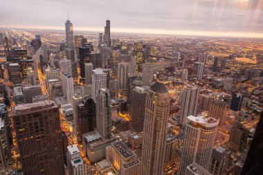 hancock tower Chicago manzarası