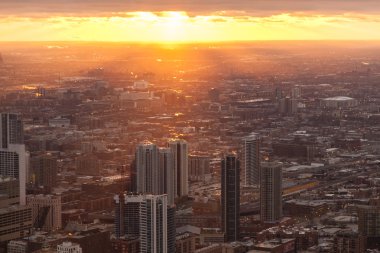 hancock tower Chicago manzarası