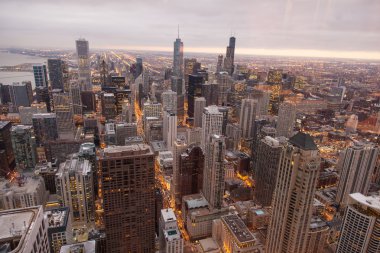 hancock tower Chicago manzarası