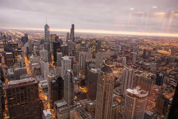Στον ορίζοντα του Σικάγου από τον πύργο του Χάνκοκ — Φωτογραφία Αρχείου