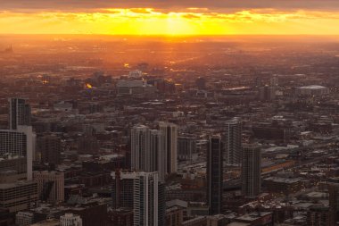 hancock tower Chicago manzarası