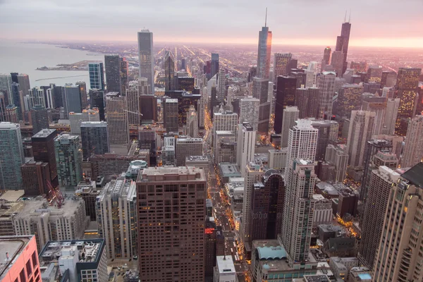 Chicago panoramę miasta z wieży hancock — Zdjęcie stockowe