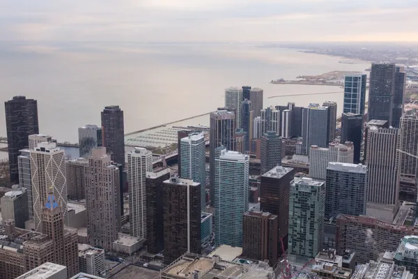 Chicago panoramę miasta z wieży hancock — Zdjęcie stockowe